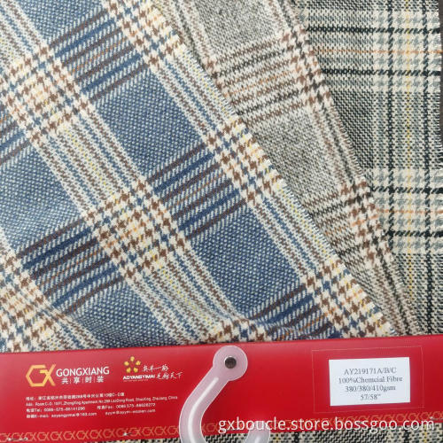 Woolen fashion Plaid  design brushed fabric